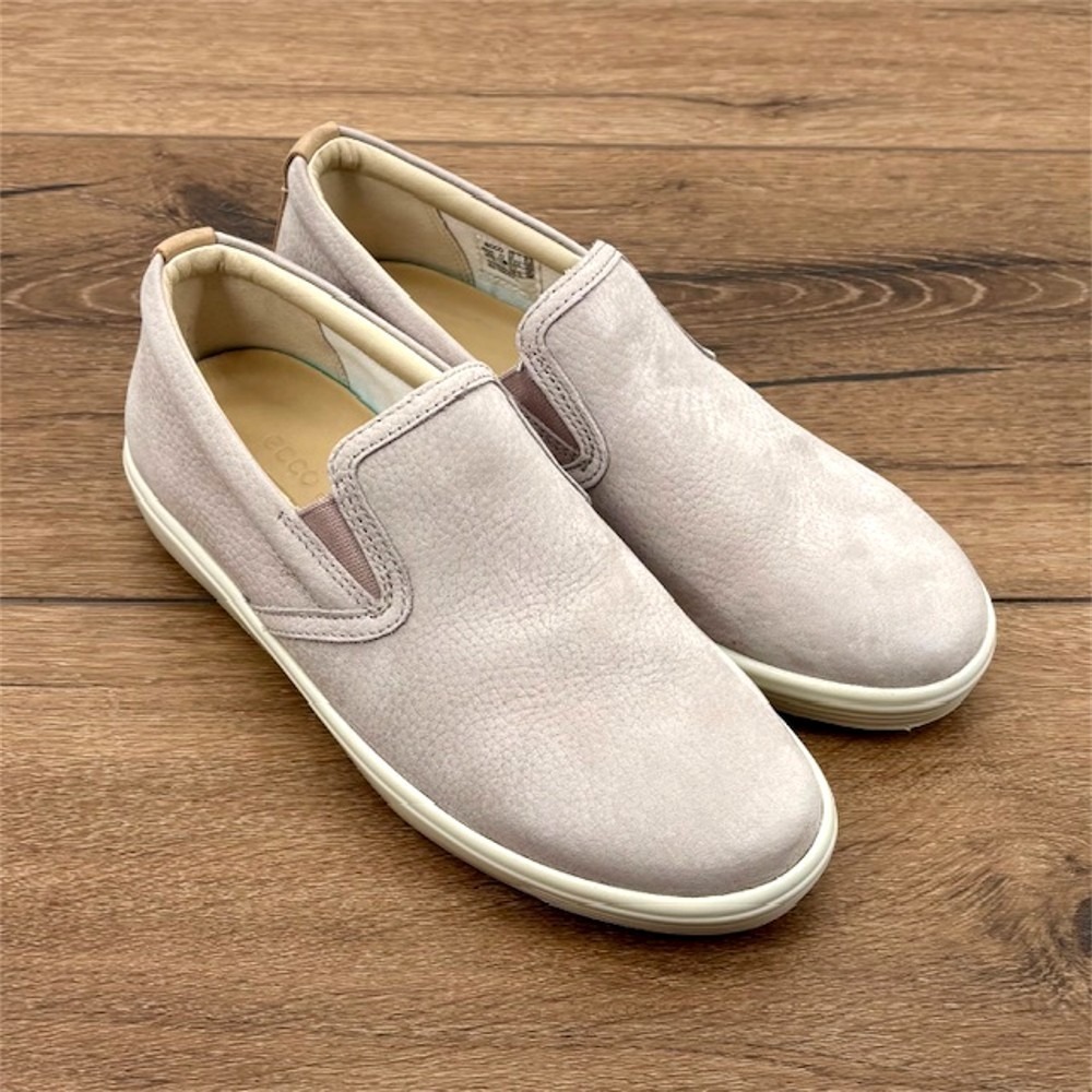 ECCO Soft 7 Women's Size 6.5 Dusty Lavender Nubuck Leather Slip On Comfort Shoes